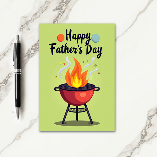 Fiery Fathers Day Cookout Card
