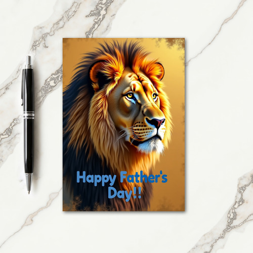 Fiery Fathers Day Portrait Card