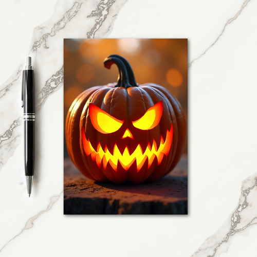 Fiery Gaze Halloween Card