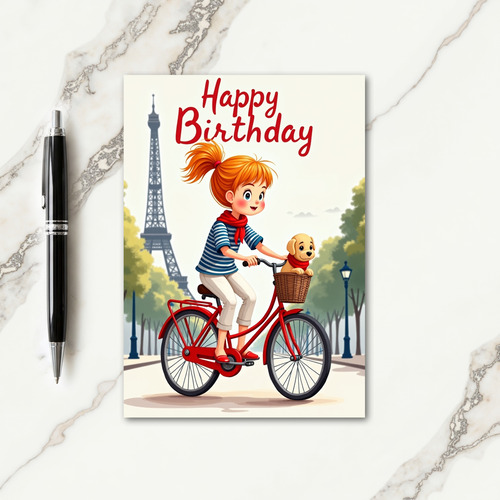 Fiery Haired Birthday Card
