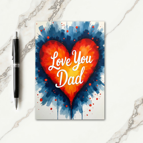 Fiery Heart Sweet Fathers Day Card