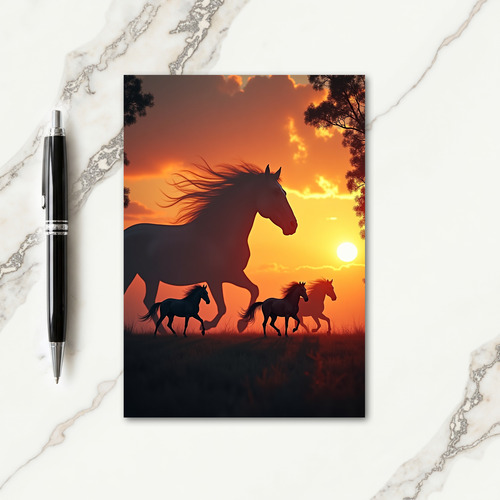 Fiery Horse Birthday Card