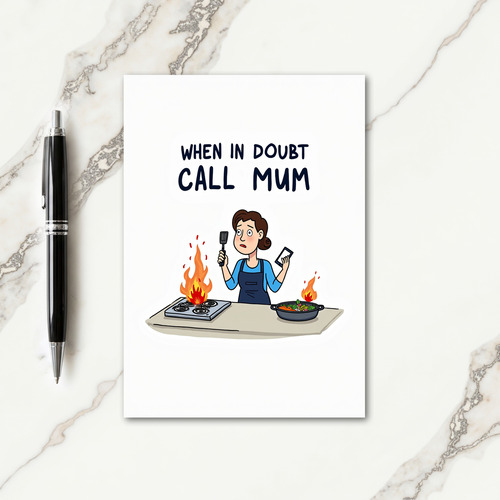 Fiery Mums Day Rescue Card