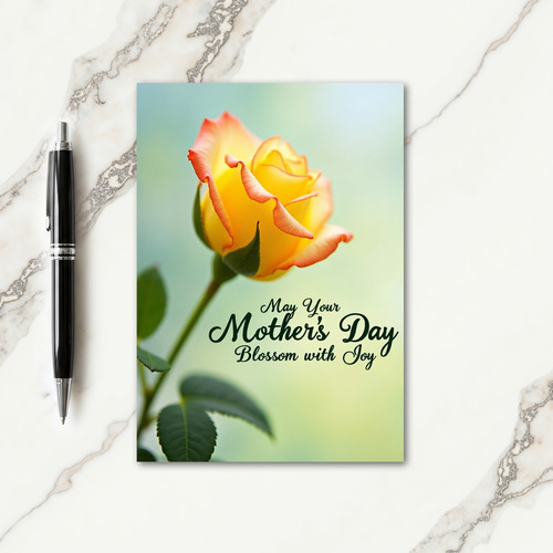 Fiery Petals Mothers Day Card