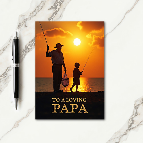Fiery Sky Fathers Day Card