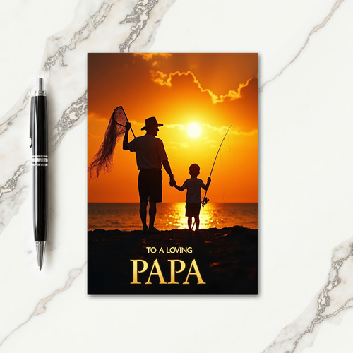 Fiery Sky Fathers Day Memory Card