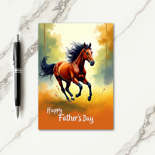 Fiery Sunset Fathers Day Card
