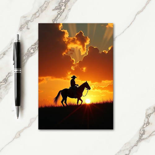 Fiery Twilight Fathers Day Card