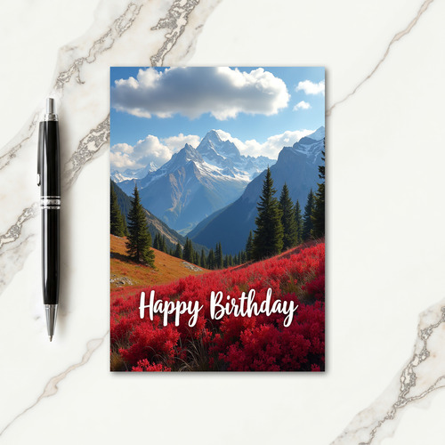 Fiery Vista Birthday Card