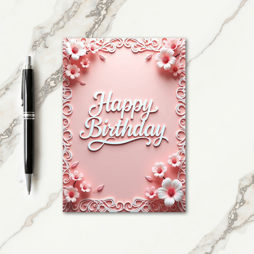 Filigree Birthday Card