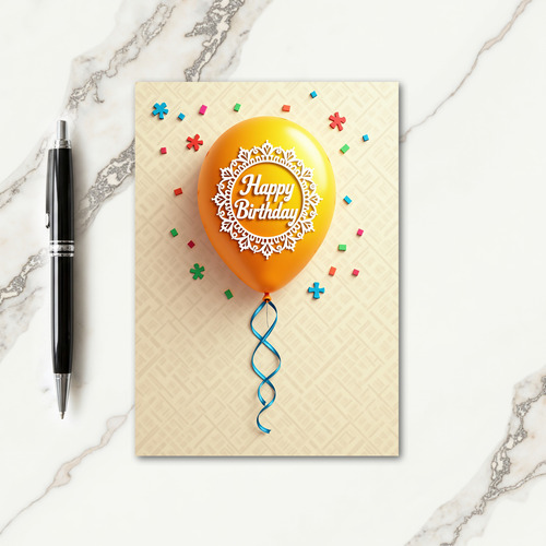 Filigree Birthday Ribbon Card