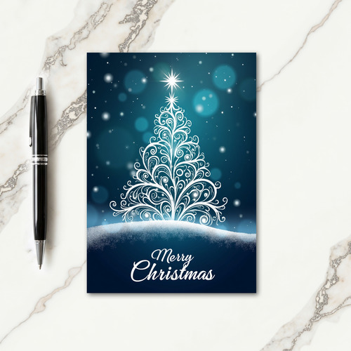 Filigree Christmas Tree Card
