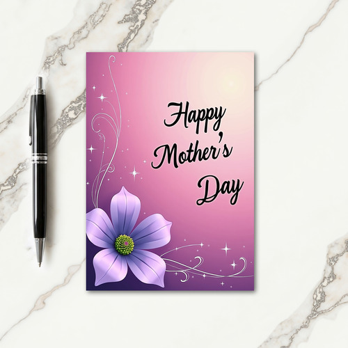 Filigree Flower Mothers Day Card