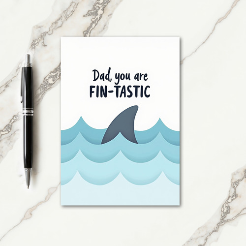 Fin Tastic Fathers Day Wave Card