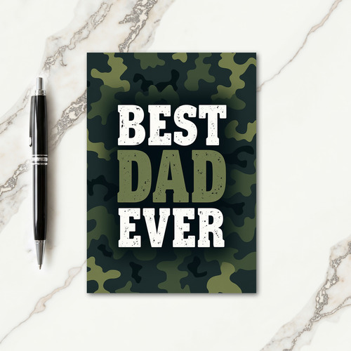 Finest Dad Camouflage Pattern Card