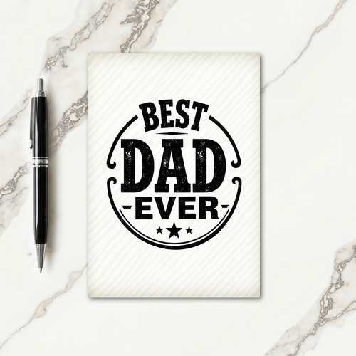 Finest Dad Ever Emblem Card
