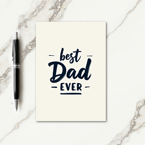 Finest Dad Ever Navy Script Card