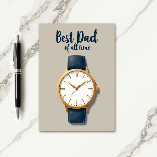 Finest Dad Timepiece Card