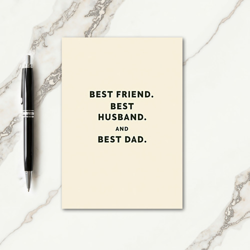 Finest Dad Typography Card