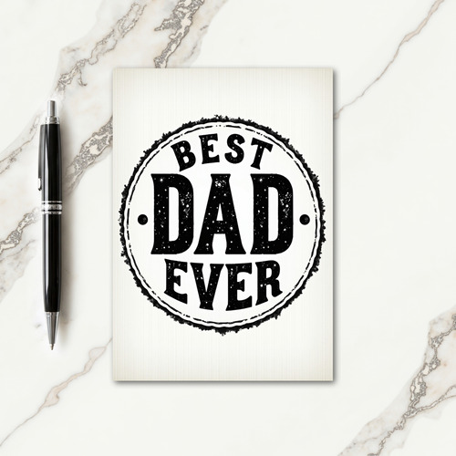 Finest Dad Vintage Emblem Card