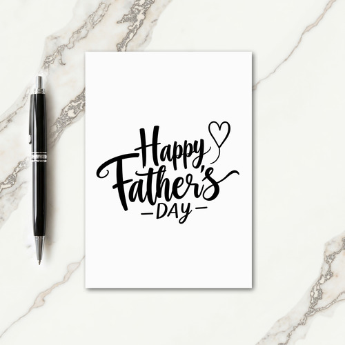 Finest Fathers Day Heart Art Card