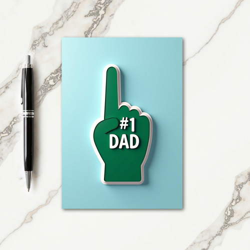Finest Fathers Day Number One Dad Card
