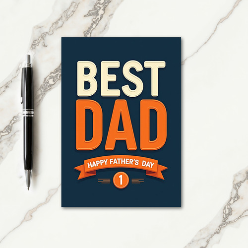 Finest Fathers Day Teal Graphic Card