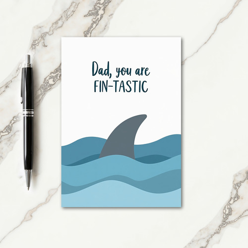 Fintastic Fathers Day Wave Card