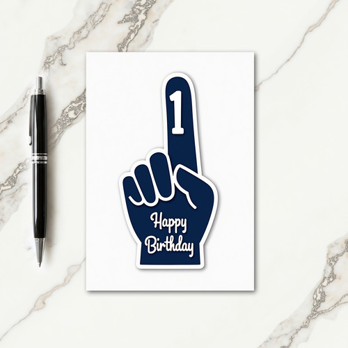 First Birthday Hand Card