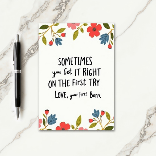 First Born Floral Love Card