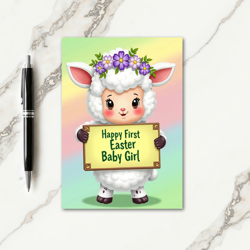 First Easter Baby Girl Card