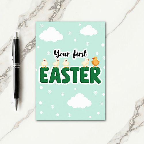 First Easter Birds Greeting Card
