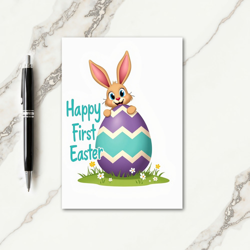 First Easter Bunny Egg Card