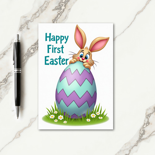First Easter Bunny Happy Card