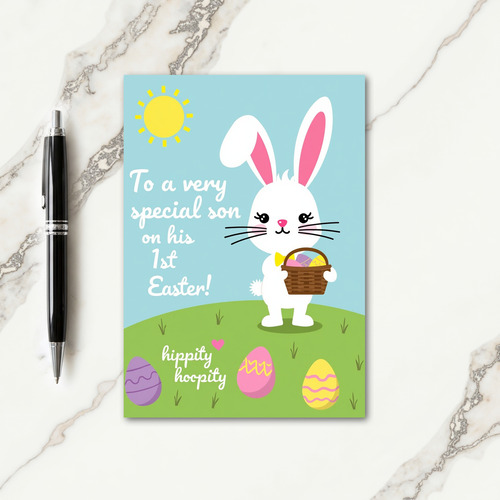 First Easter For Son Greeting Card