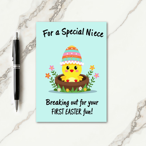First Easter Fun Breaking Out Card