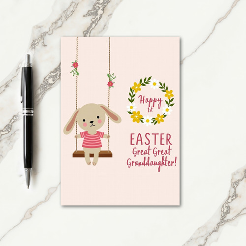 First Easter Great Granddaughter Card