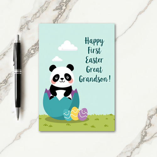 First Easter Great Grandson Card
