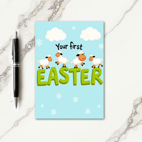 First Easter Lambs Pattern Card