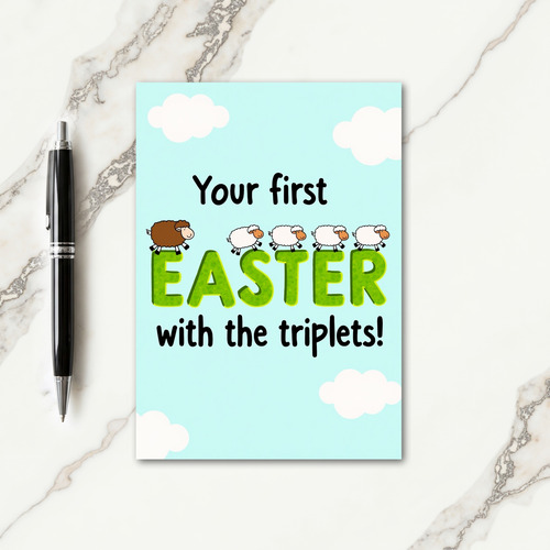 First Easter Triplets Card
