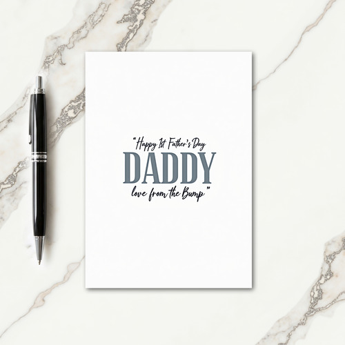 First Fathers Day Bump Card