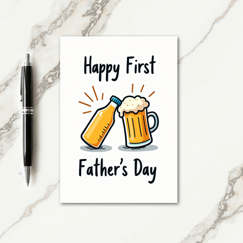 First Fathers Day Cheers Card