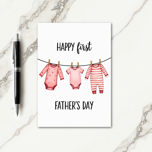First Fathers Day Clothesline Card