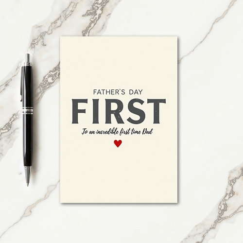 First Fathers Day Heart Card
