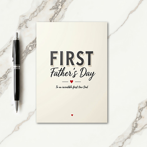 First Fathers Day Heartfelt Card