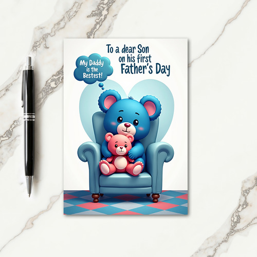 First Fathers Day Son Card