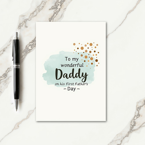 First Fathers Day Sparkle Card