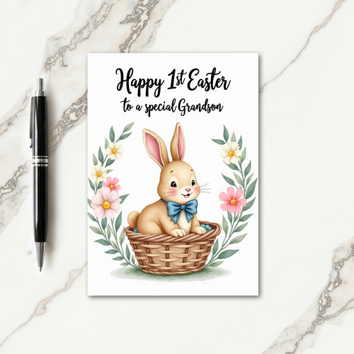 First Milestone Rabbit Card