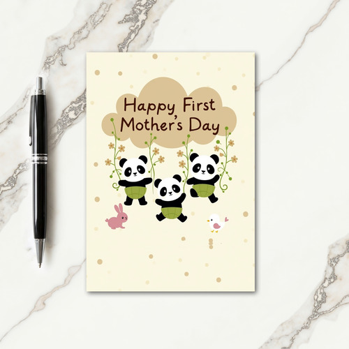 First Mothers Day Bear Cub Card