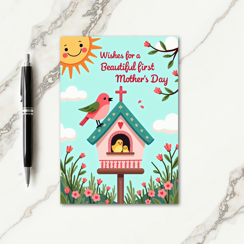 First Mothers Day Birdhouse Card